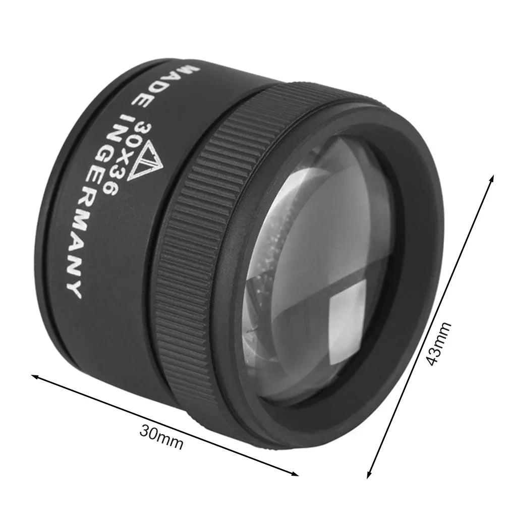 High-Powered 30X Magnifying Glass with K9 Optical Lens