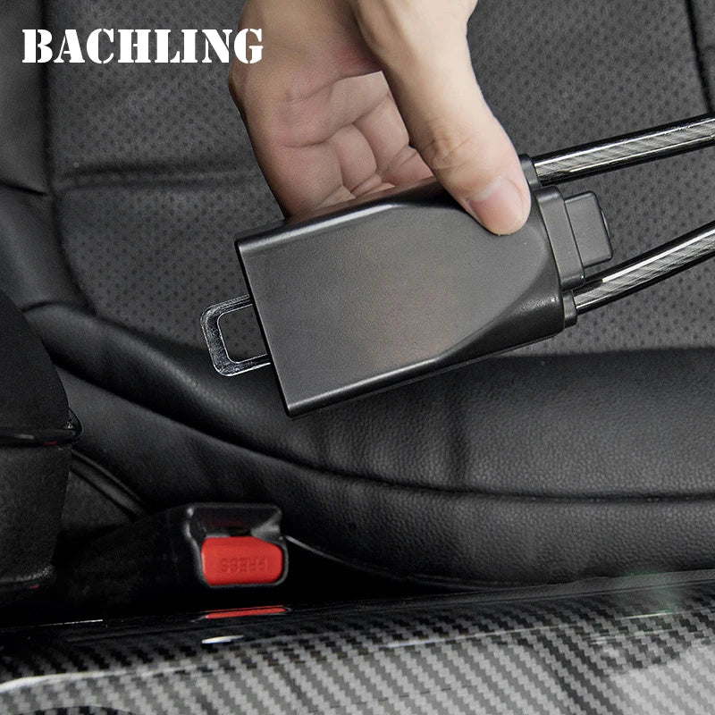Universal Steering Wheel and Seat Belt Anti-Theft Lock with 2 Keys