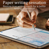 A hand writes on an iPad screen, demonstrating a paper writing sensation feature.