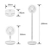 Ventilateur de bureau télescopique télécommandé avec lampe LED