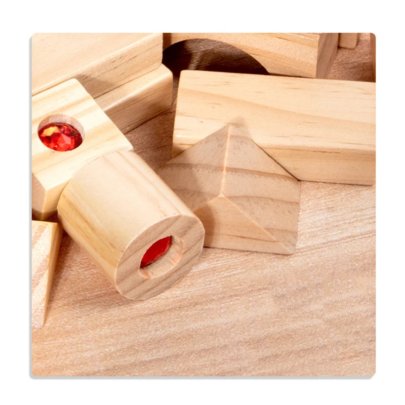 Rainbow Wooden & Acrylic Stacking Blocks Set