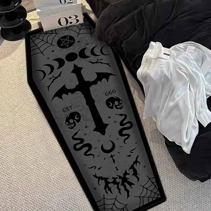 Gothic Skull Print Non-Slip Floor Mat