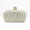 Luxury Pearl And Crystal Evening Clutch Purse