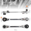 Compact 2-in-1 Ratchet Wrench with Socket and Bit Drives