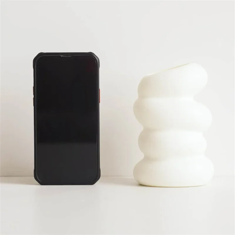 Nordic Spiral White Vase for Modern Home Decor