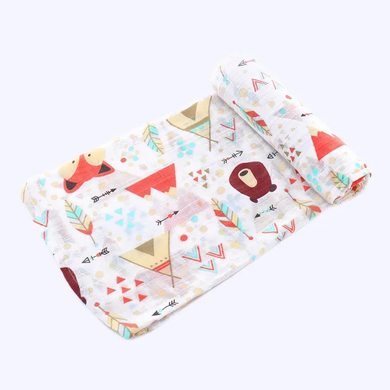 Super Soft Cotton Muslin Baby Swaddle Blanket