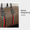 Large Capacity Women's Travel Duffel Tote with Plaid Design