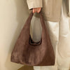 Retro Suede Shoulder Bag with Large Capacity