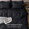 Washed Cotton Duvet Cover – Minimalist Solid Color Bedding