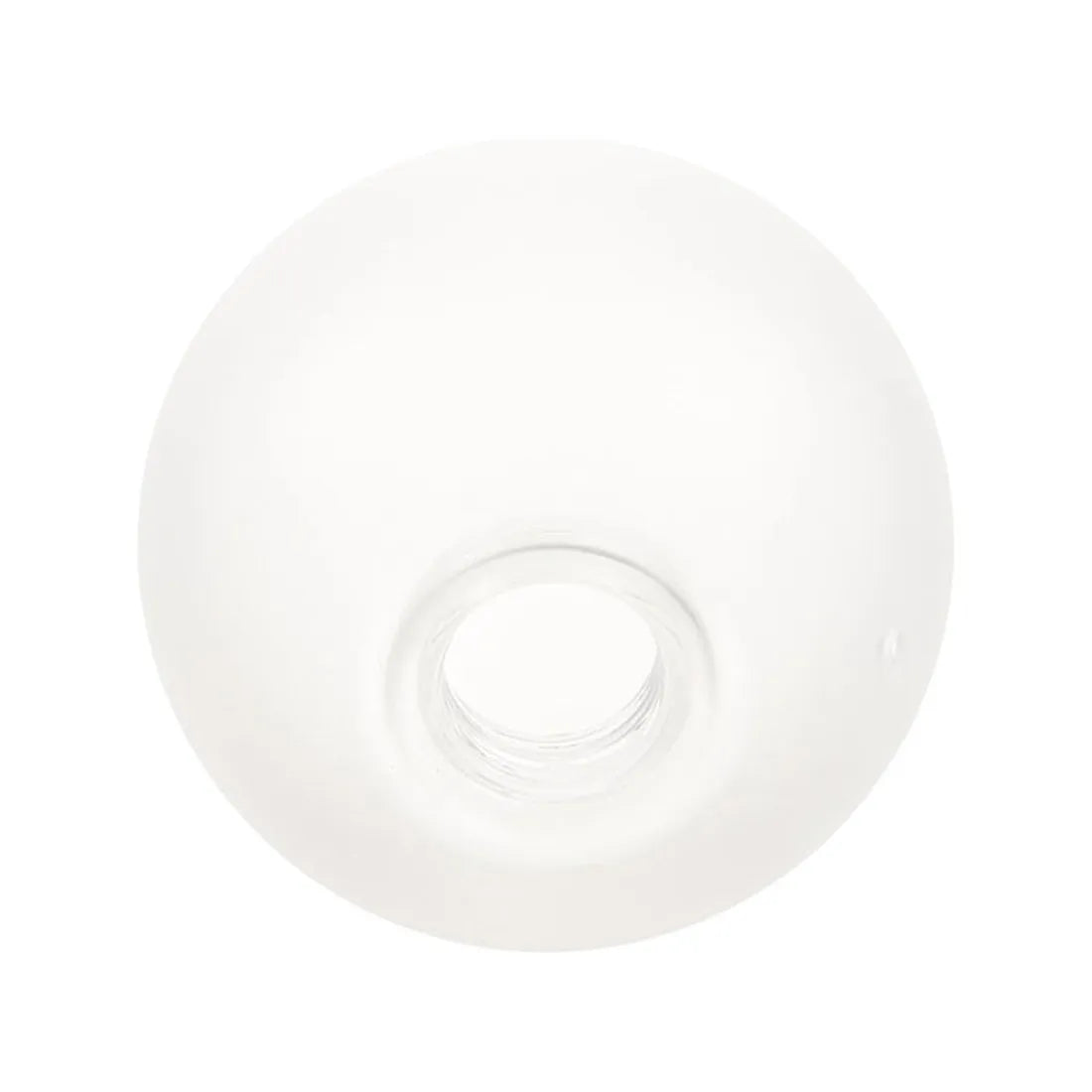 A white frosted glass dome lampshade for chandeliers and sconces.
