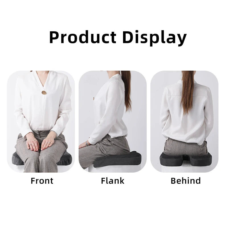 Ergonomic U-Shaped Memory Foam Seat Cushion for Coccyx Pain Relief