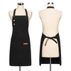Canvas Cotton Cooking Apron with Adjustable Halter Neck and Large Pockets