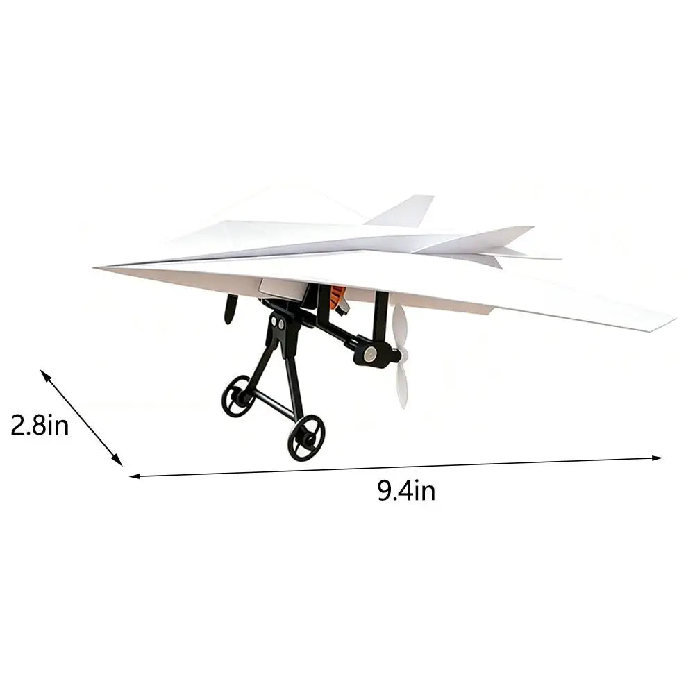 Electric Paper Airplane Kit with Gyro Stabilizer Remote Control