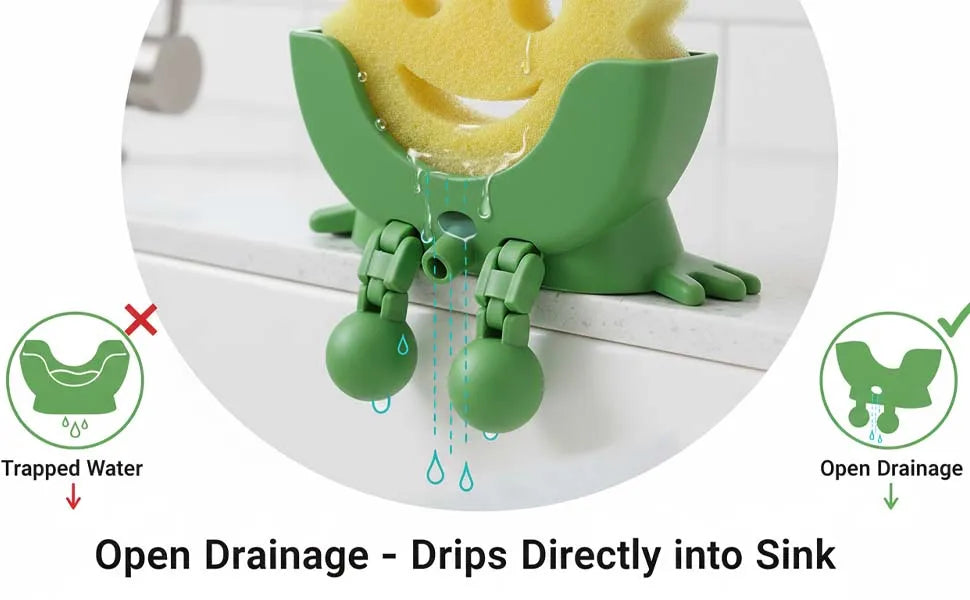 Hanging Sponge Holder with Drainage – Space-Saving Kitchen Sink Organizer