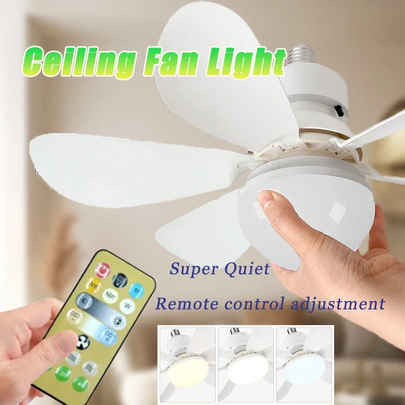 E27 Ceiling Fan Light with Remote Control