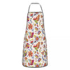 A colorful Mexican floral art apron with various bright flowers and birds for kitchen use.