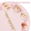 Cherry Blossom Bow Enamel Bag Chain with Heart Charms