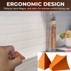 Orange silicone tile grout filling tool set used to repair home seams.