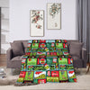 Grinch-Themed Coral Fleece Throw Blanket