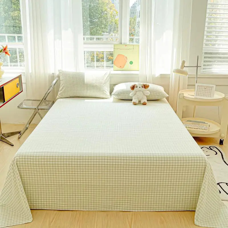 Organic Cotton Percale Bed Sheet Set with Pillowcases