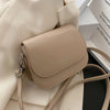 Solid Color Saddle Crossbody Bag