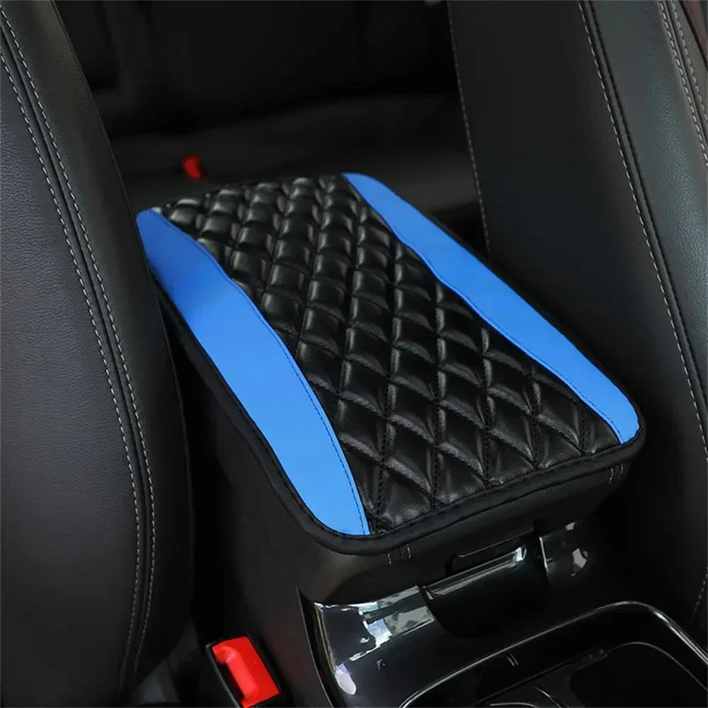 Universal Leather Car Armrest Cover with Non-Slip Padding