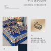 4-Piece Royal Blue Bedding Set with Bed Skirt and Pillow Covers