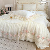 Lace-Embroidered Duvet Cover Set with Pillowcases