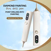 A white diamond painting dot drill pen kit showing the pen and its battery/body.
