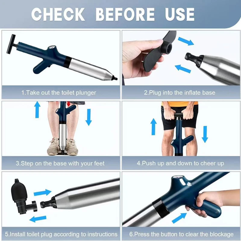 Stainless Steel Pneumatic Drain Blaster Tool