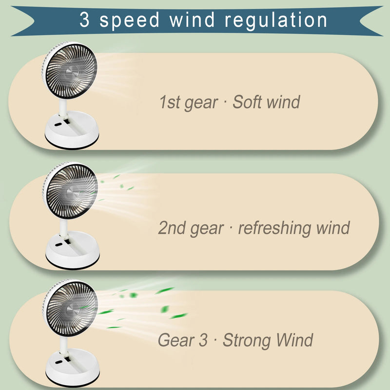 Portable Rechargeable Standing Fan with Remote Control