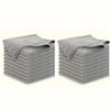A stack of gray, highly absorbent kitchen cleaning towels.