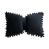 Velvet Bow Accent Pillow Cover