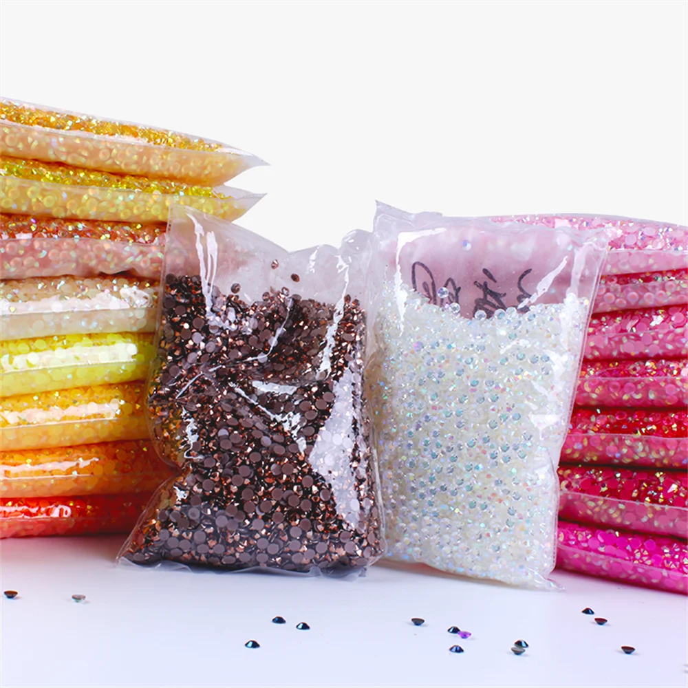 Jelly AB Flatback Resin Rhinestones (2-6mm)