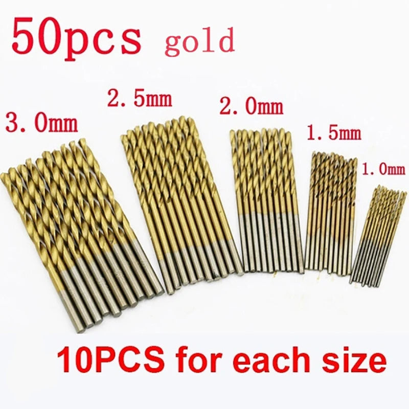 Titanium-Coated HSS Drill Bit Set