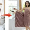Soft Quick-Dry Wearable Towel Wrap with Adjustable Straps