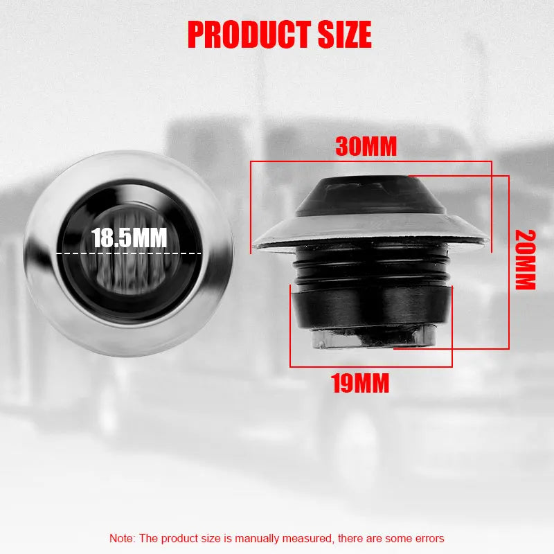 LED Side Marker Lights with Smoke Lens for Trucks, Trailers, Boats & RVs