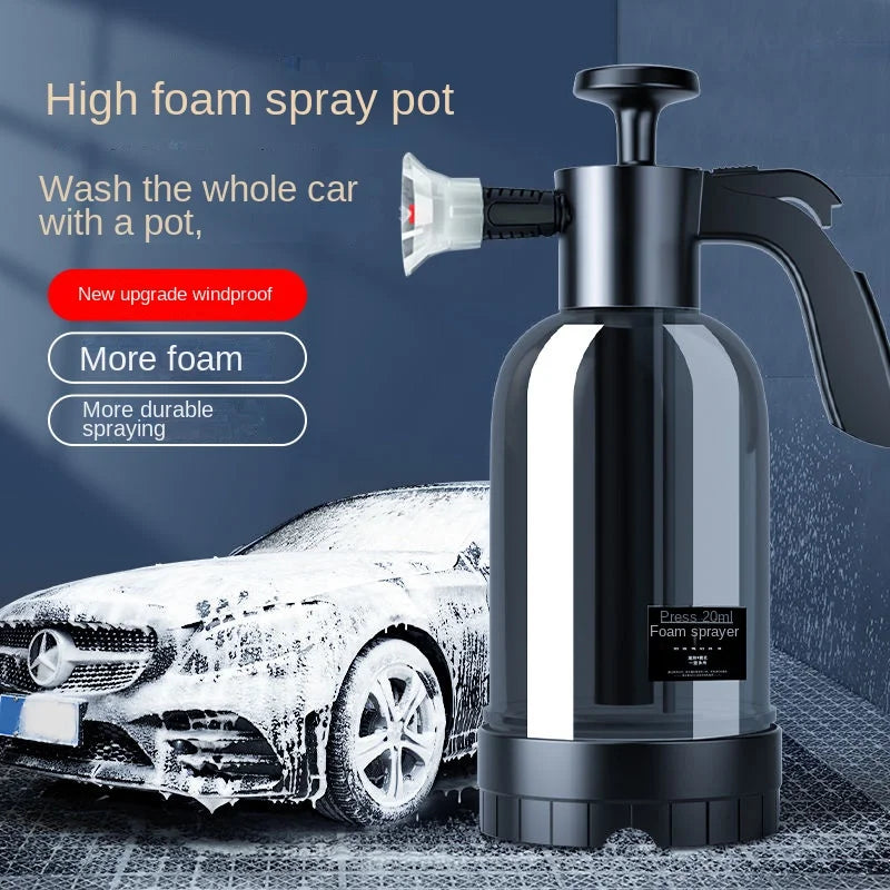 2L Hand Pump Foam Sprayer with 3 Nozzles – Snow Foam Car Wash Applicator