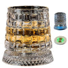 Luminous LED Whiskey Glass with Rotating Display