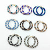 Rainbow Crystal Hoop Earrings