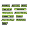 Magnetic Toolbox Organizer Labels Set