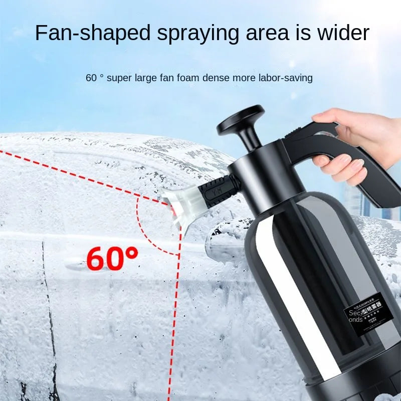 2L Hand Pump Foam Sprayer with 3 Nozzles – Snow Foam Car Wash Applicator