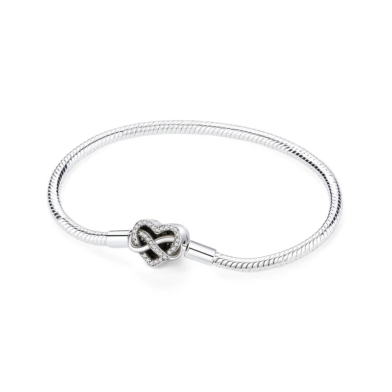 925 Sterling Silver Heart Charm Bracelet
