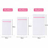 Three white mesh laundry bags in sizes 30x40cm, 40x50cm, and 50x60cm shown side by side.