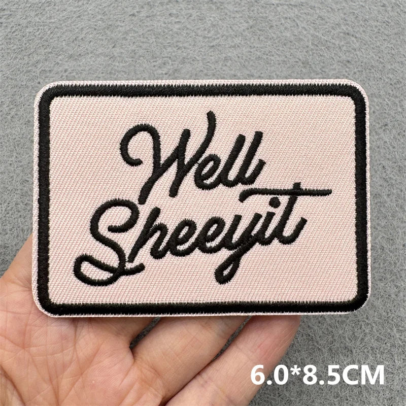 Pink Embroidered Iron-On Letter Patches for Clothing & Accessories