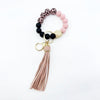 Boho Silicone Bead Keychain with Tassel