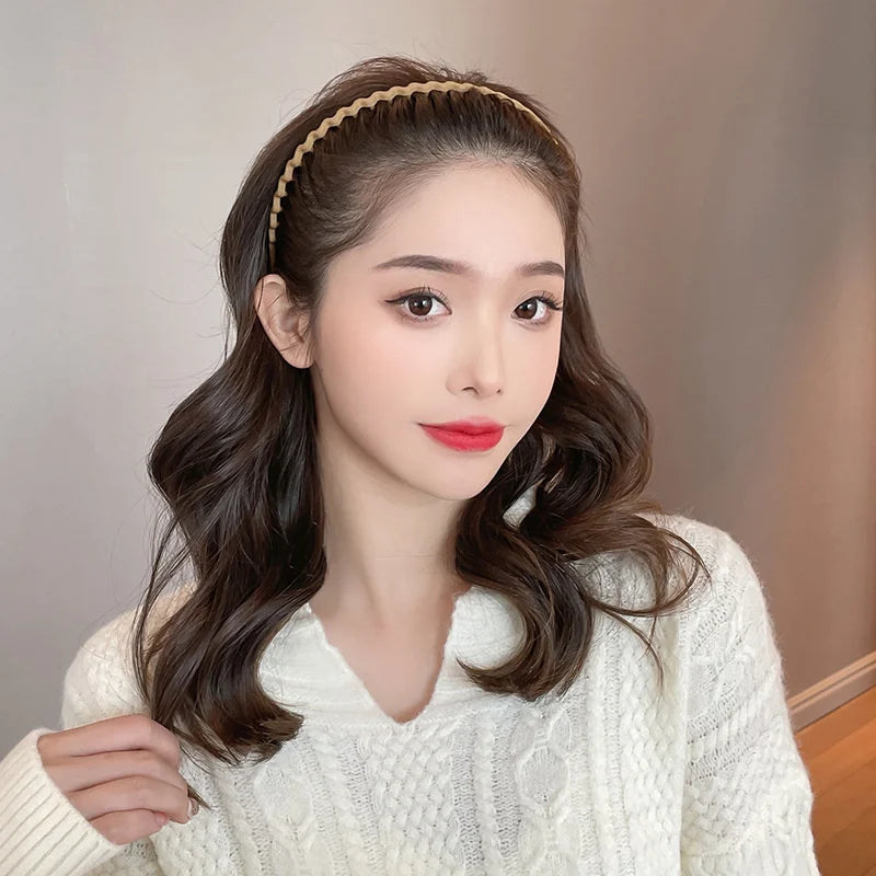 Elegant Solid Color Wave Hairbands