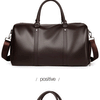 Retro PU Leather Weekender Duffel Bag with Adjustable Shoulder Strap