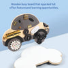 Wooden Steering Wheel Busy Board for Toddlers - Montessori Sensory Toy