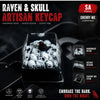 Gothic Raven & Skull Artisan Resin Keycap for Mechanical Keyboards